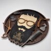 drewniana dekoracja barber 3d z personalizacją i logo salonu