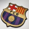 drewniany herb klubu – fc barcelona | wielowarstwowa dekoracja 3d