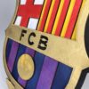 drewniany herb klubu – fc barcelona | wielowarstwowa dekoracja 3d