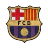 drewniane logo fc barcelona – wielowarstwowa dekoracja 3d z grawerem