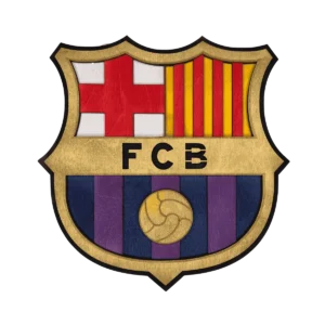 drewniane logo fc barcelona – wielowarstwowa dekoracja 3d z grawerem