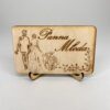 personalizowane drewniane winietki z grawerem elegancka dekoracja stołu